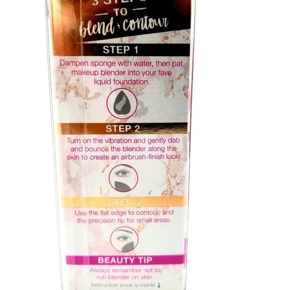 Conair True Glow Glam Vibrating Makeup Blender Sponge Standing Base Pink NEW - Picture 5 of 9